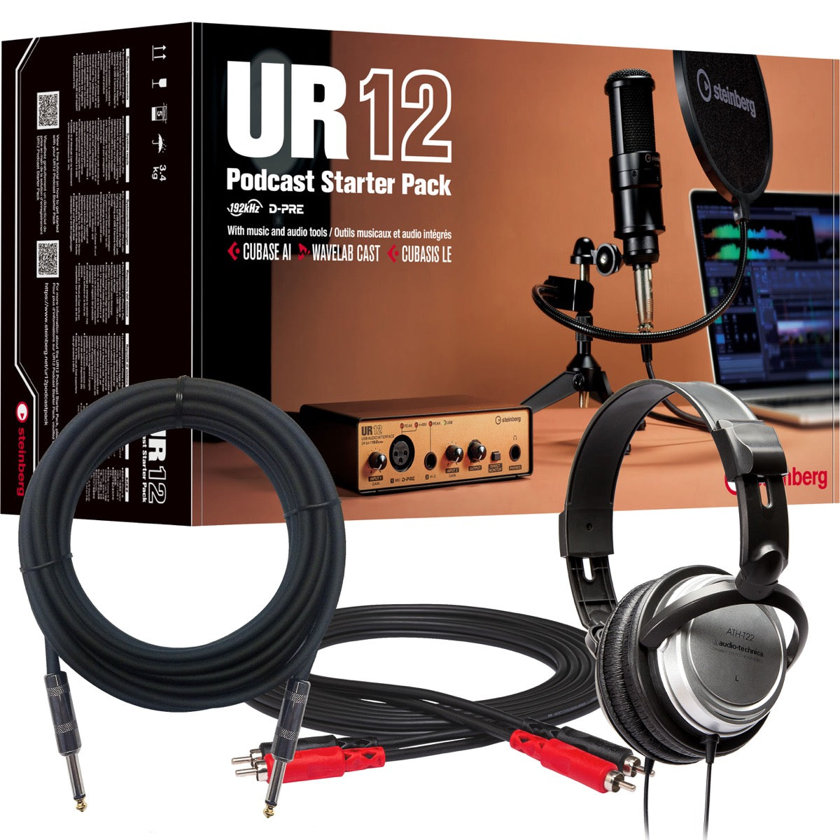 Steinberg UR22 MKII Recording Pack CABLE KIT – Kraft Music