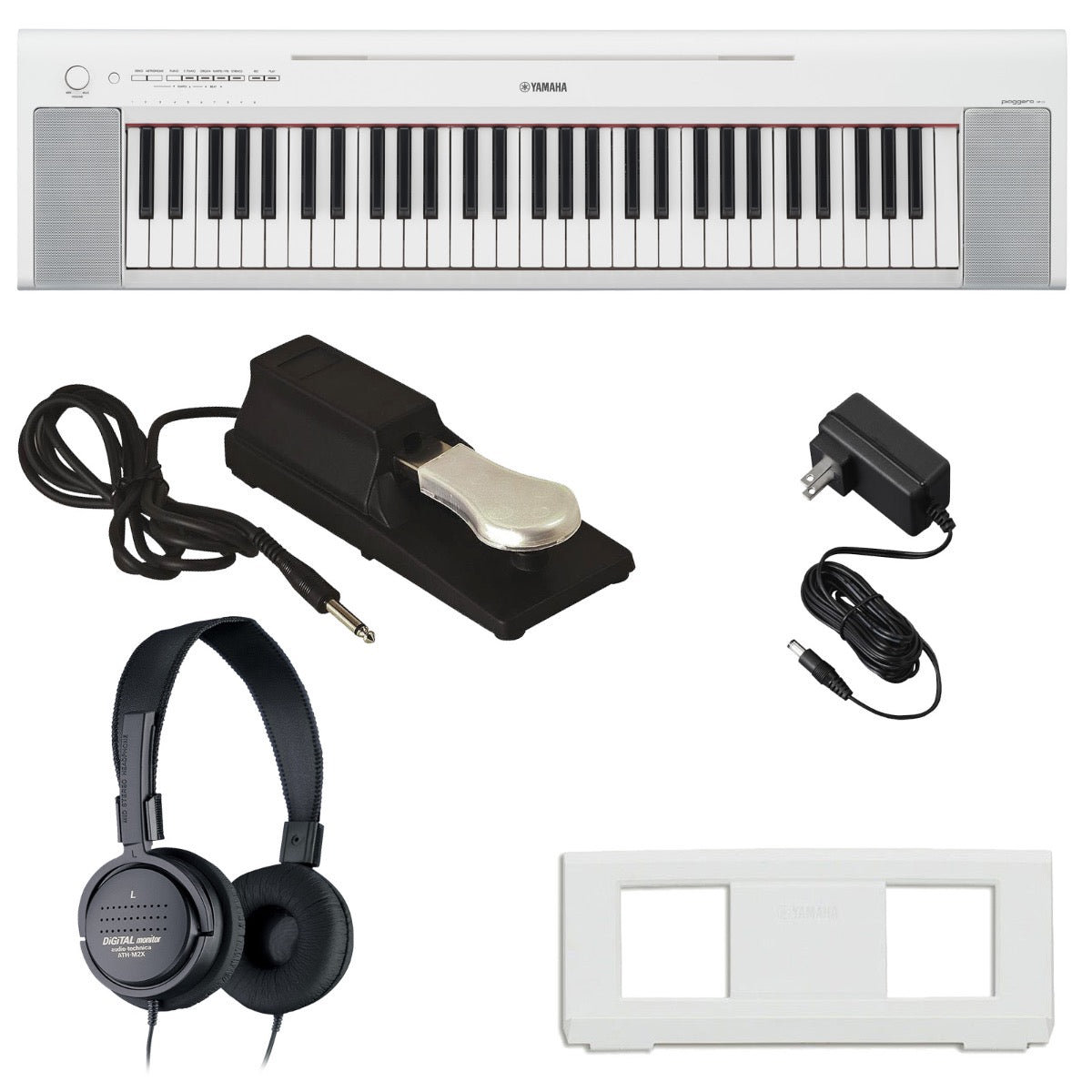 Yamaha Piaggero NP-15 61-Key Portable Keyboard - White KEY