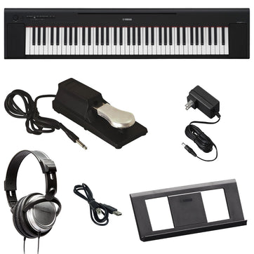 Yamaha NP-15 Piaggero 61 Key Digital Piano, Black - Absolute Music