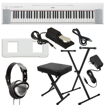 Pack NP-32 White + Stand + Banquette + Casque : Piano Portable