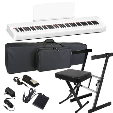 P-225 Yamaha Music Digital Black – BUNDLE STAGE Kraft ESSENTIALS Piano -