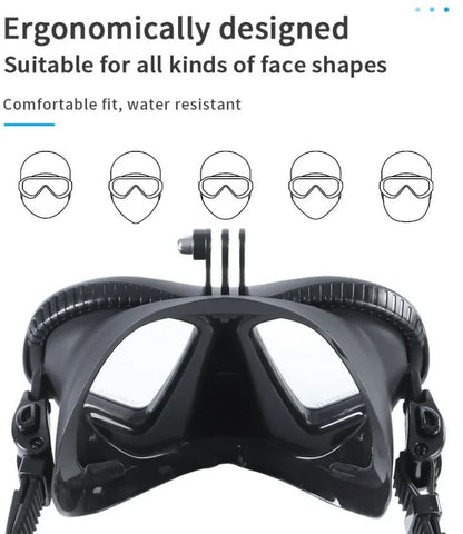 Camera Mount Dive Mask GoPro Low Volume Tempered Glass Freedive Mask S –  Ysla Freediver Shop