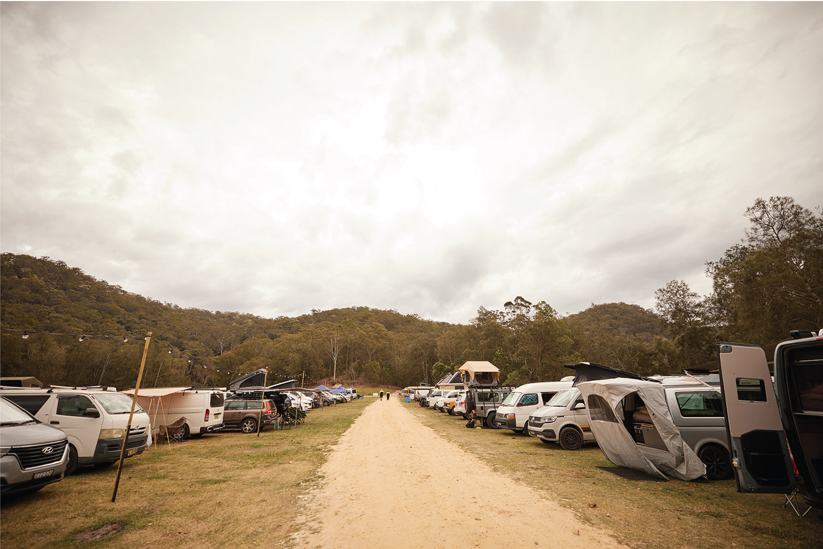 Camp site getting set up