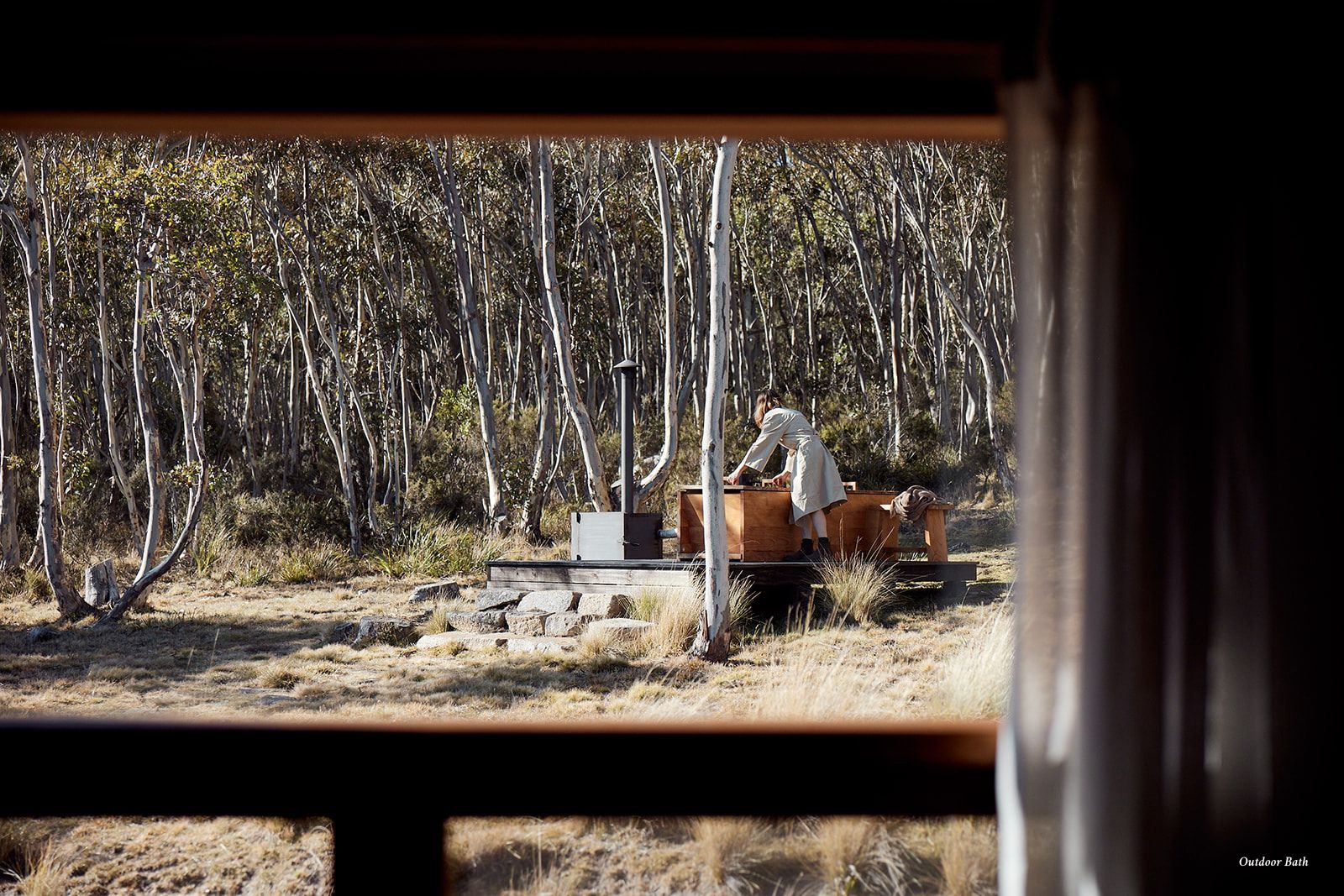 Mill Cabin outdoor wooden bath