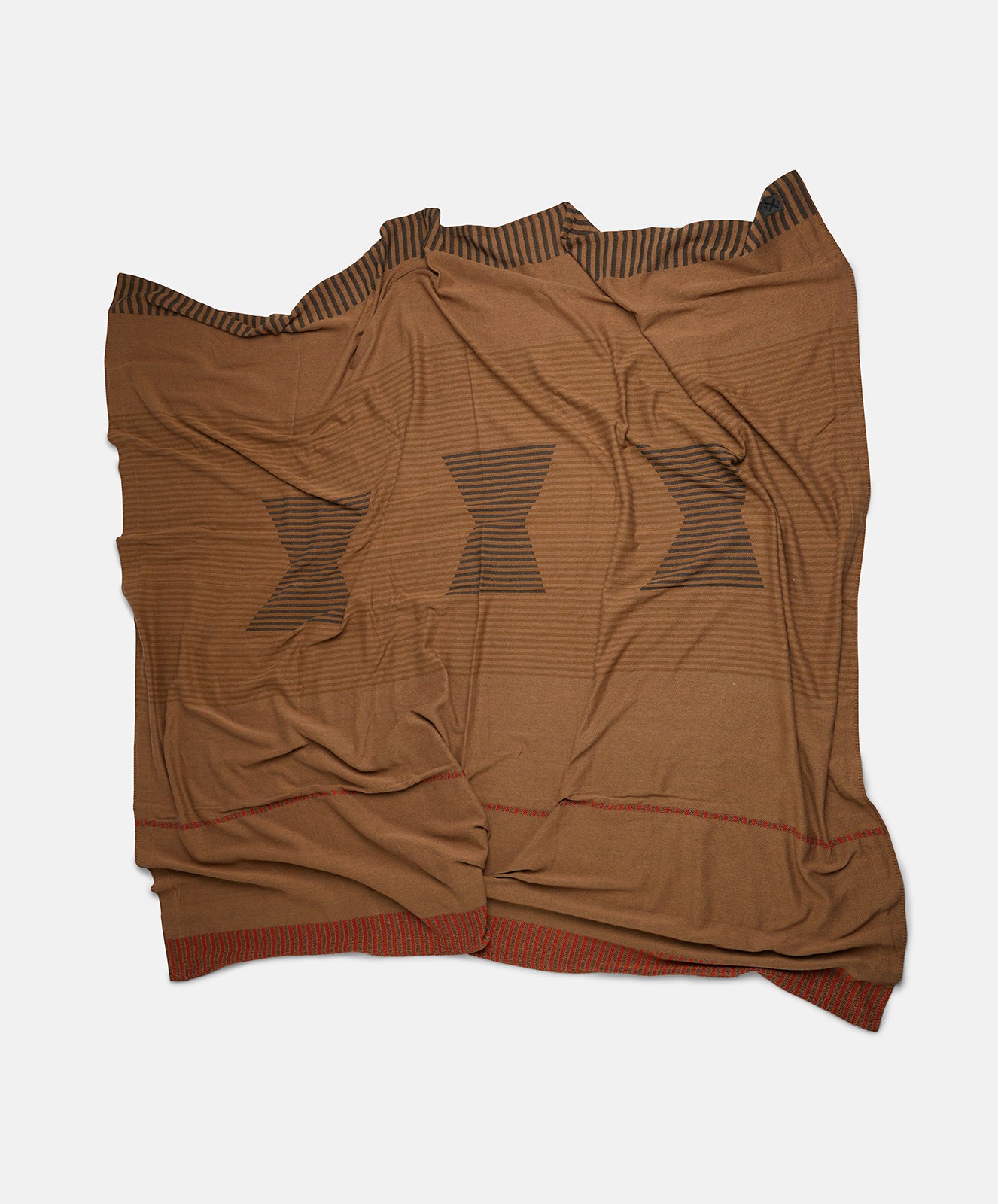 Azteca Reversible Bed Blanket | Tan & Charcoal