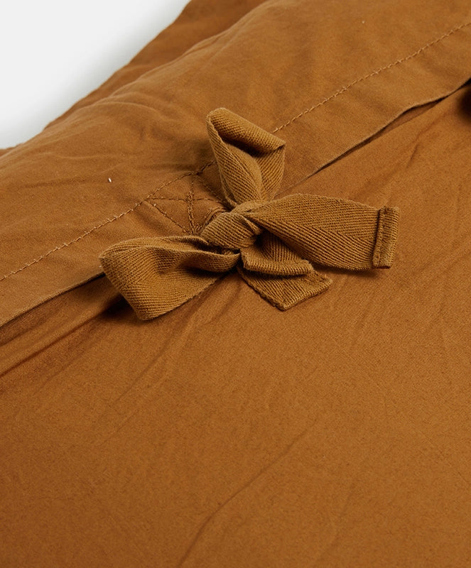 Organic Cotton European Pillow Sham | Toffee Brown