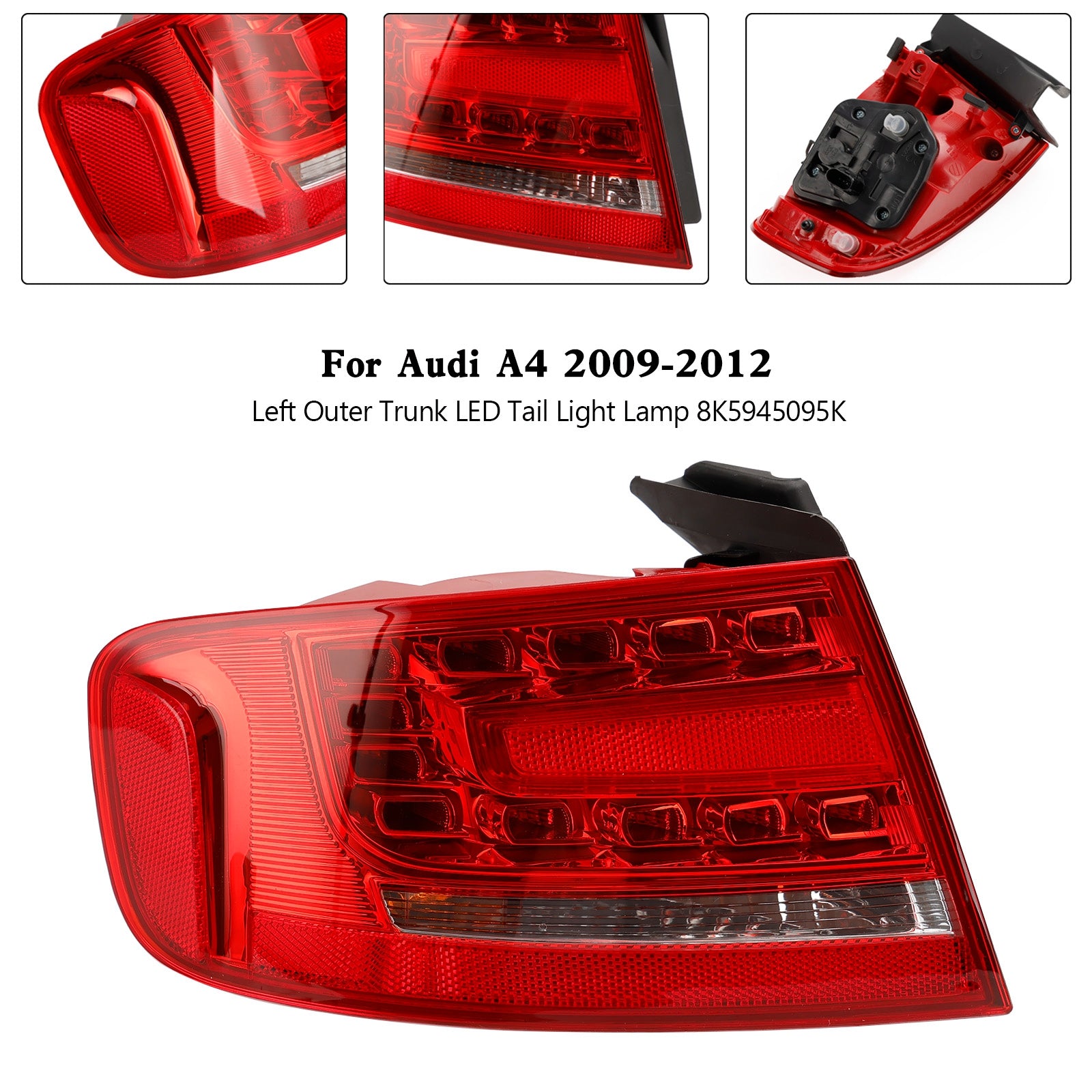 Audi A4 2009-2012 Fanale posteriore a LED per bagagliaio esterno sinistro