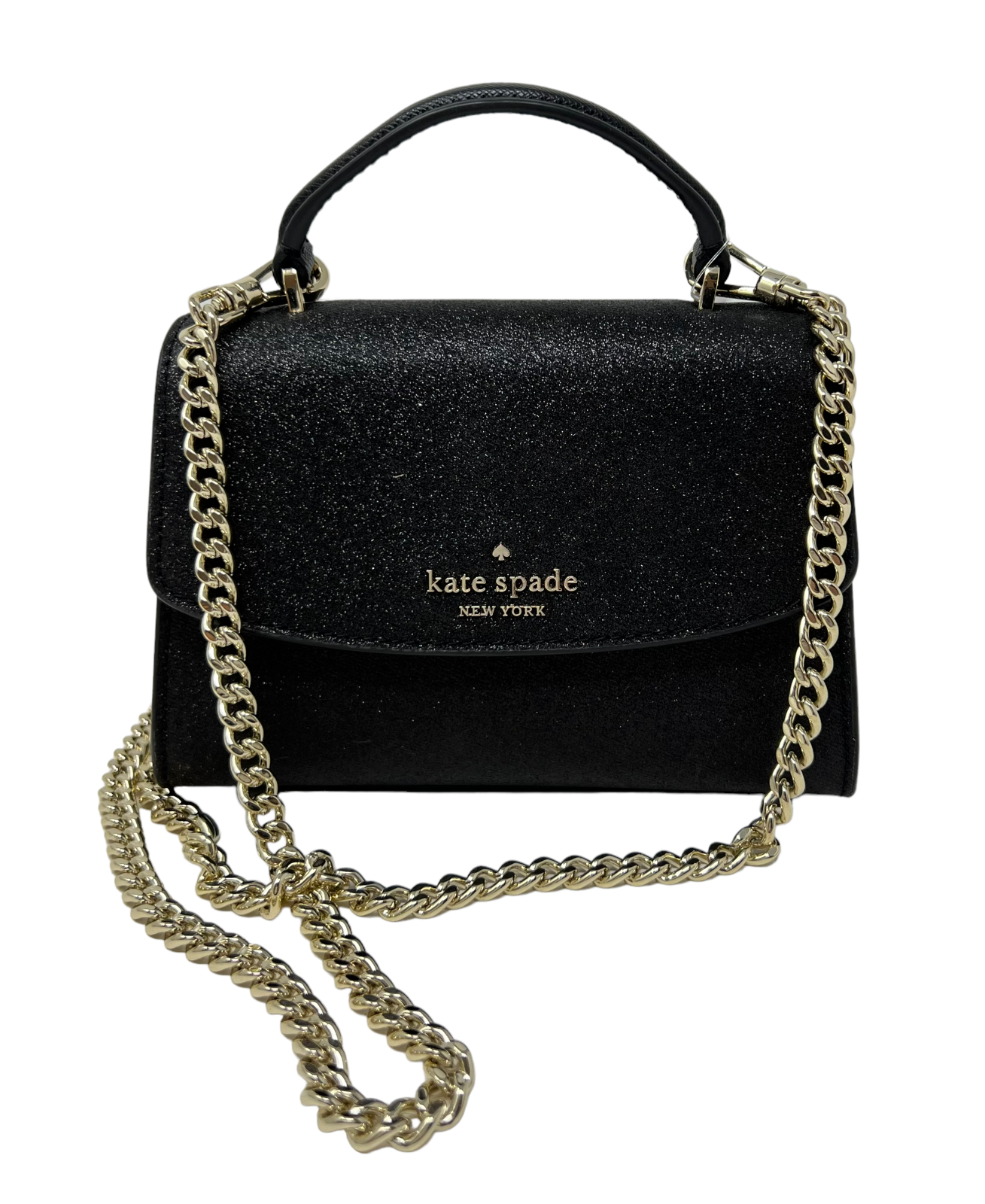 Kate Spade Darcy Glitter Micro Satchel Black Mini Bag k9406 $299 – LuxyVIP