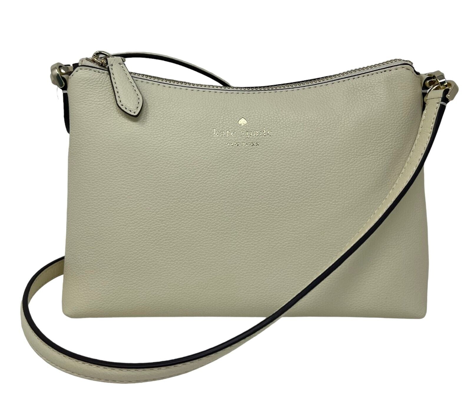 Kate Spade Bailey Pebble Leather Crossbody Bag Buttermilk K4651 $299 –  LuxyVIP