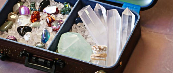 crystals in luggage