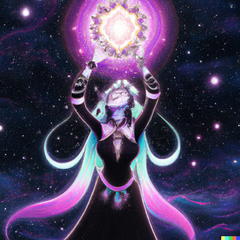 the cosmic witch with crysals