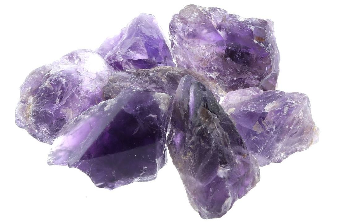 Amethyst rough chips deep purple