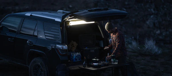 person cooking on tailgate