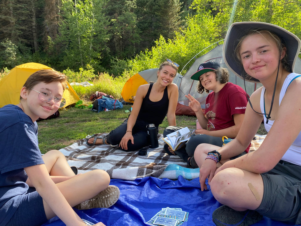 girls camping