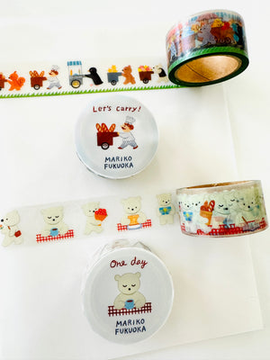 [cozyca] Let’s Carry & One Day x Mariko Fukuoka clear tape - papertreats