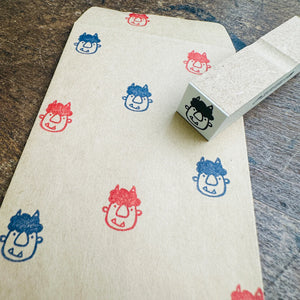 [RiraRira Hanko] Oni mini rubber stamp - papertreats