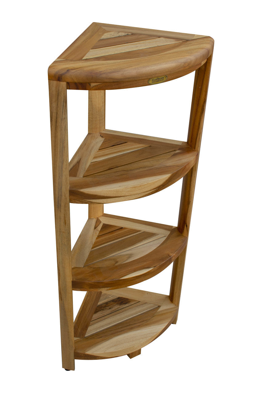 Devin Teak 3-Tier Corner Shelf