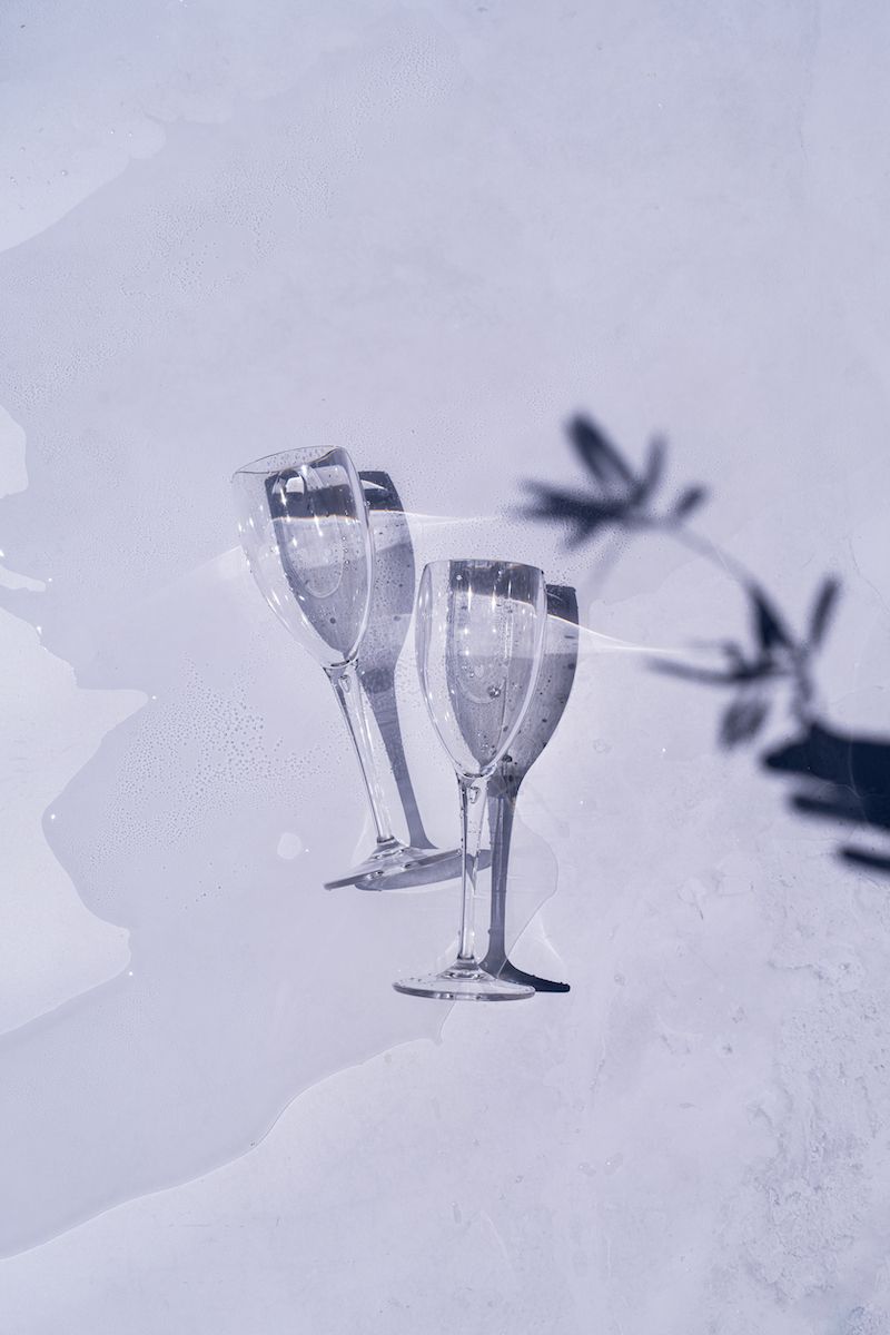 flûtes à champagne transparentes, incassable et haut de gamme