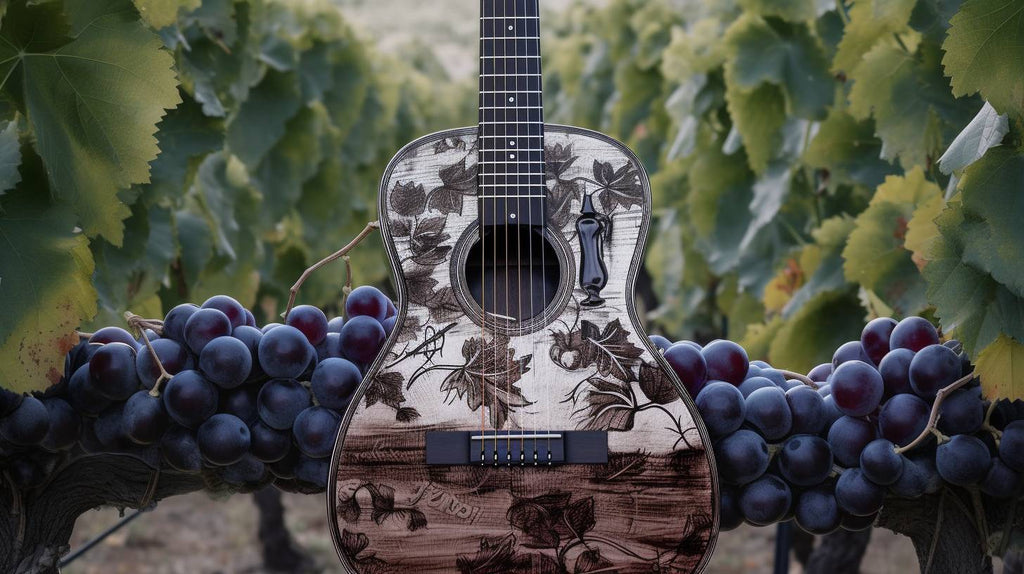 Rock'n'roll guitar in the vineyards Domaine Gangloff