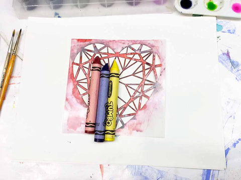 Happy Mail: Watercolor Crayons, Books & Magazines, Stencils & Masks 
