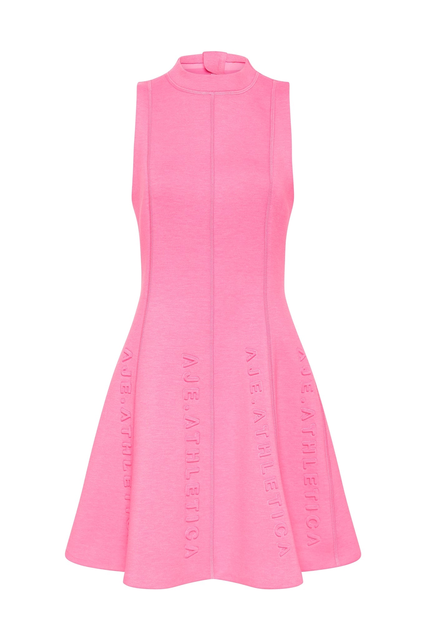 Signature Logo Spacer Knit Mini Dress 802 Dahlia Pink