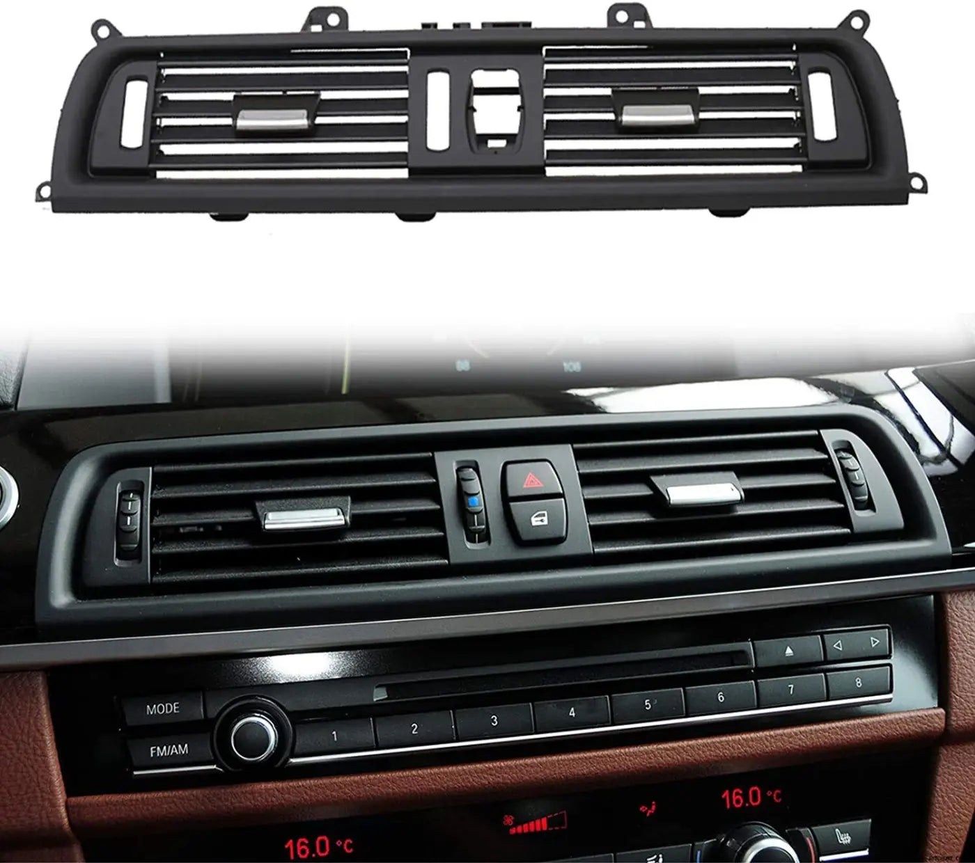 Center Vent Trim For BMW 5 F10 F11 Left Hand Drive