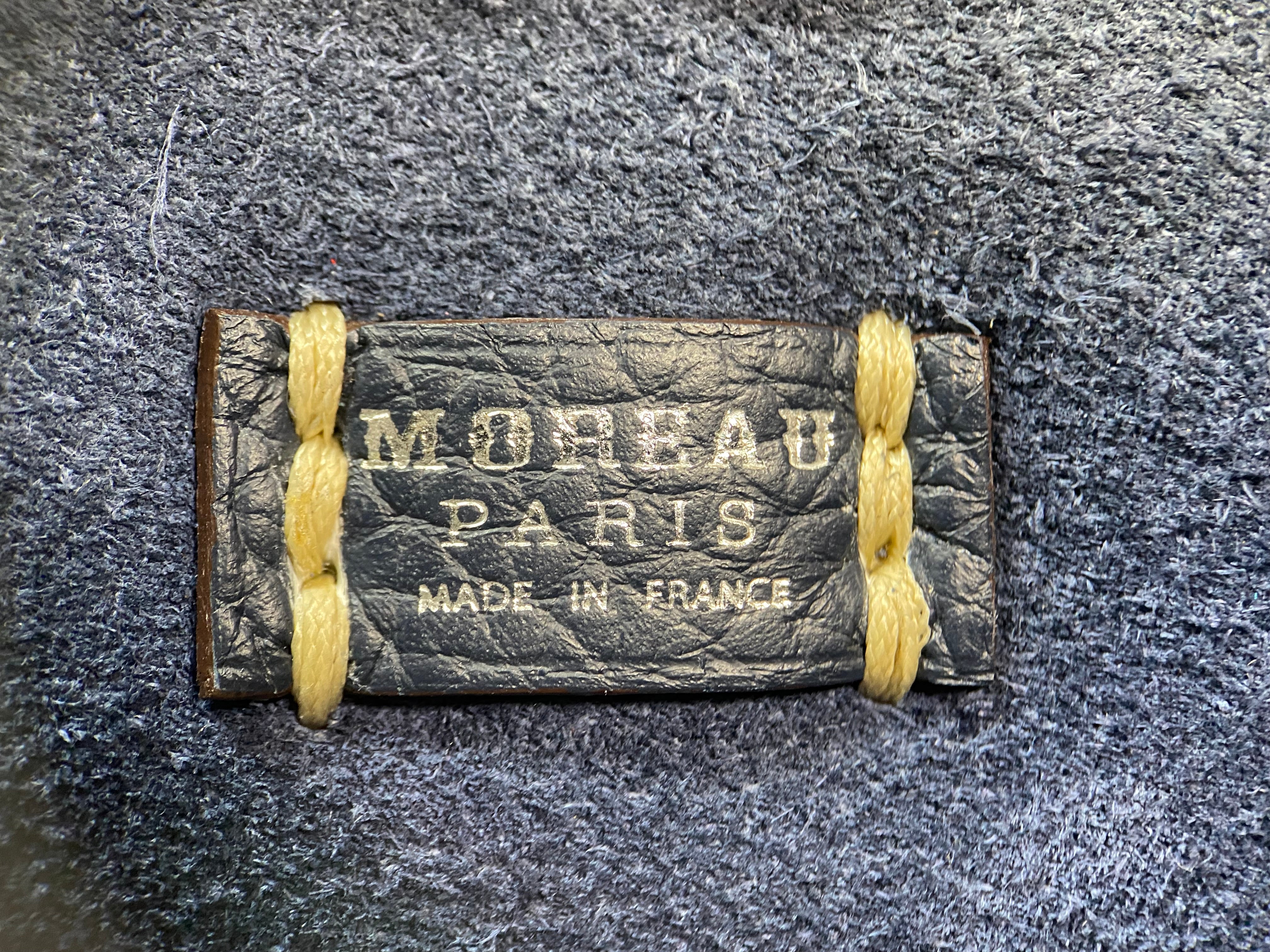 モローパリ MOREAU PARIS レザートートバッグ ネイビー ポーチ付 | www