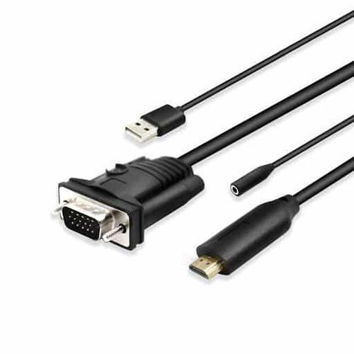 4XEM HDMI to Adapter with 3.5mm Audio Jack and USB Power