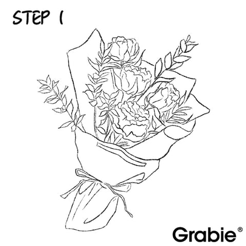 Step1: Sketch The Bouquet With A Pencil