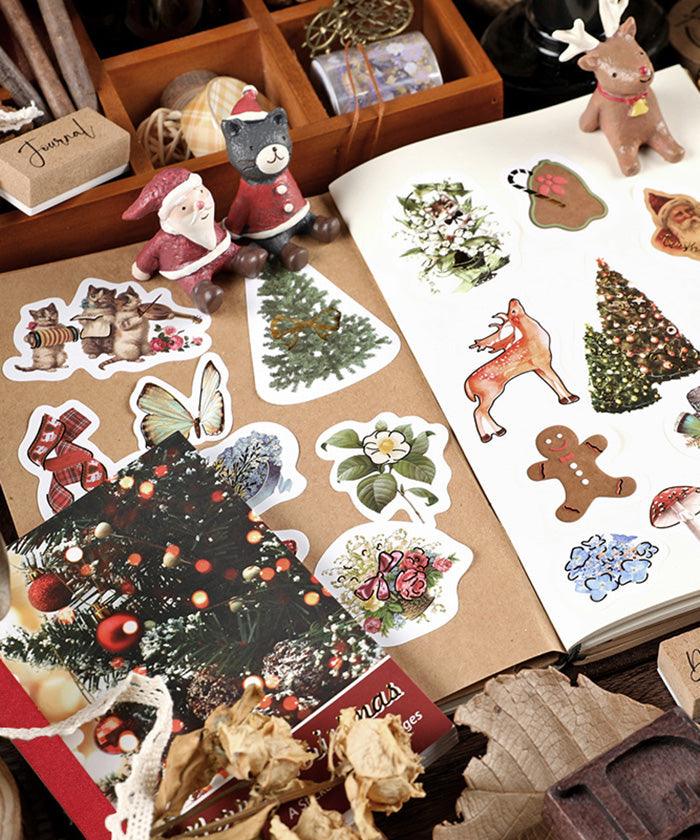 40 Sheets Bronzing Christmas Time Sticker book - Grabie