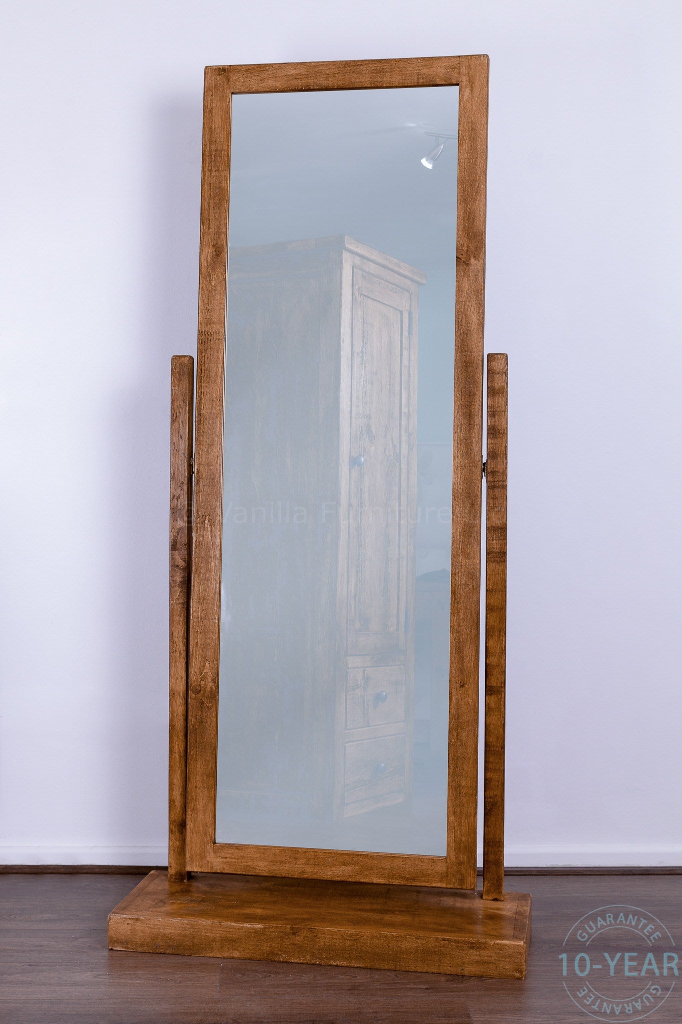 A Rustic Plank Cheval Mirror - Vanilla Furniture - Rustic Plank Cheval Full Length Free Standing Mirror