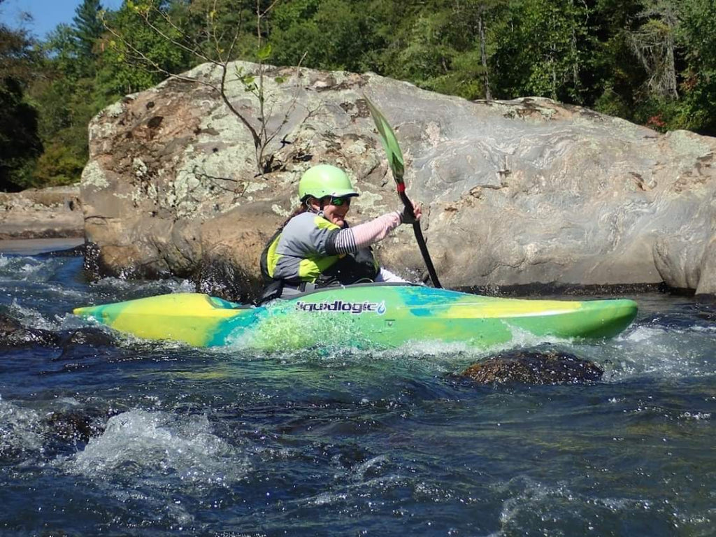 Whitewater kayaker in rapid on Section 3 of the upper Chattahoochee River