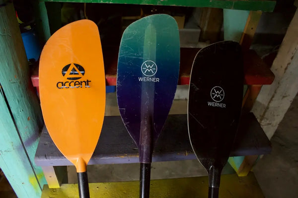 Whitewater kayak paddles