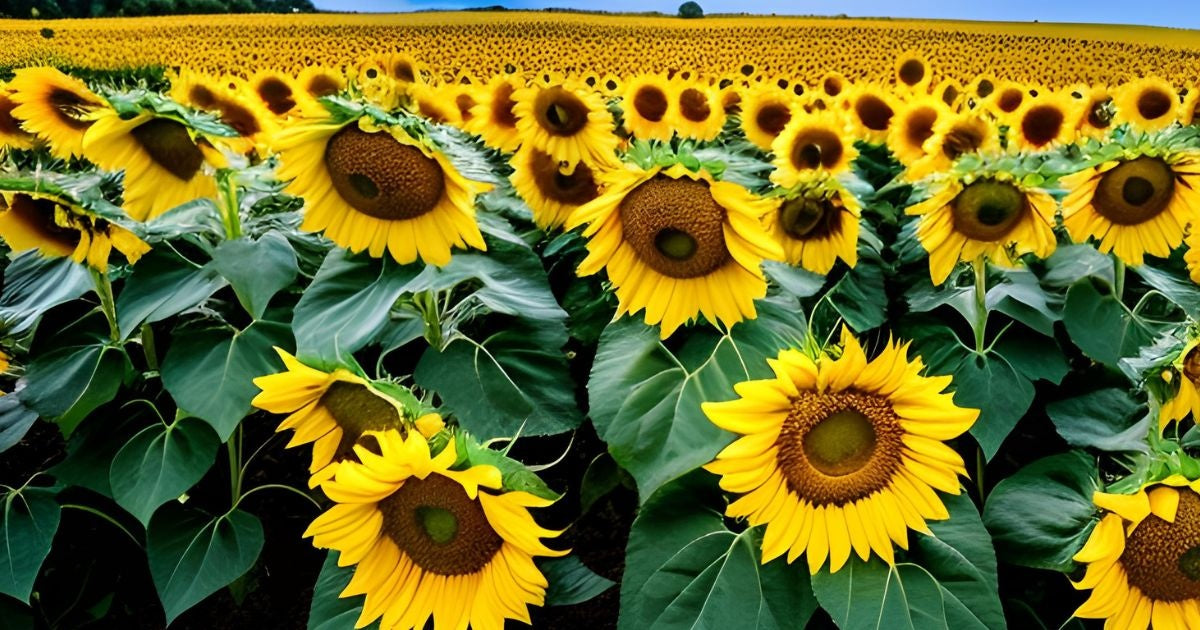 A picture of a sunflower with bright yellow petals and a spiritual meaning of lasting happiness