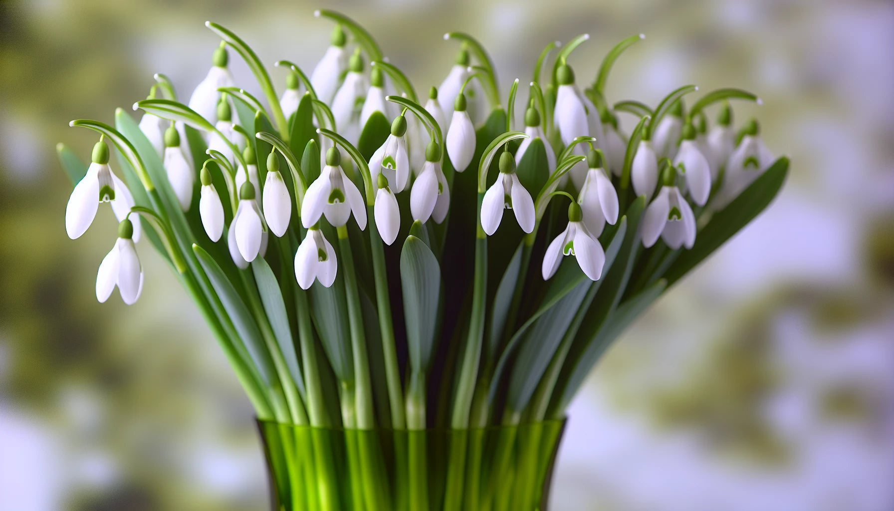 Snowdrop bouquet as a token of affection