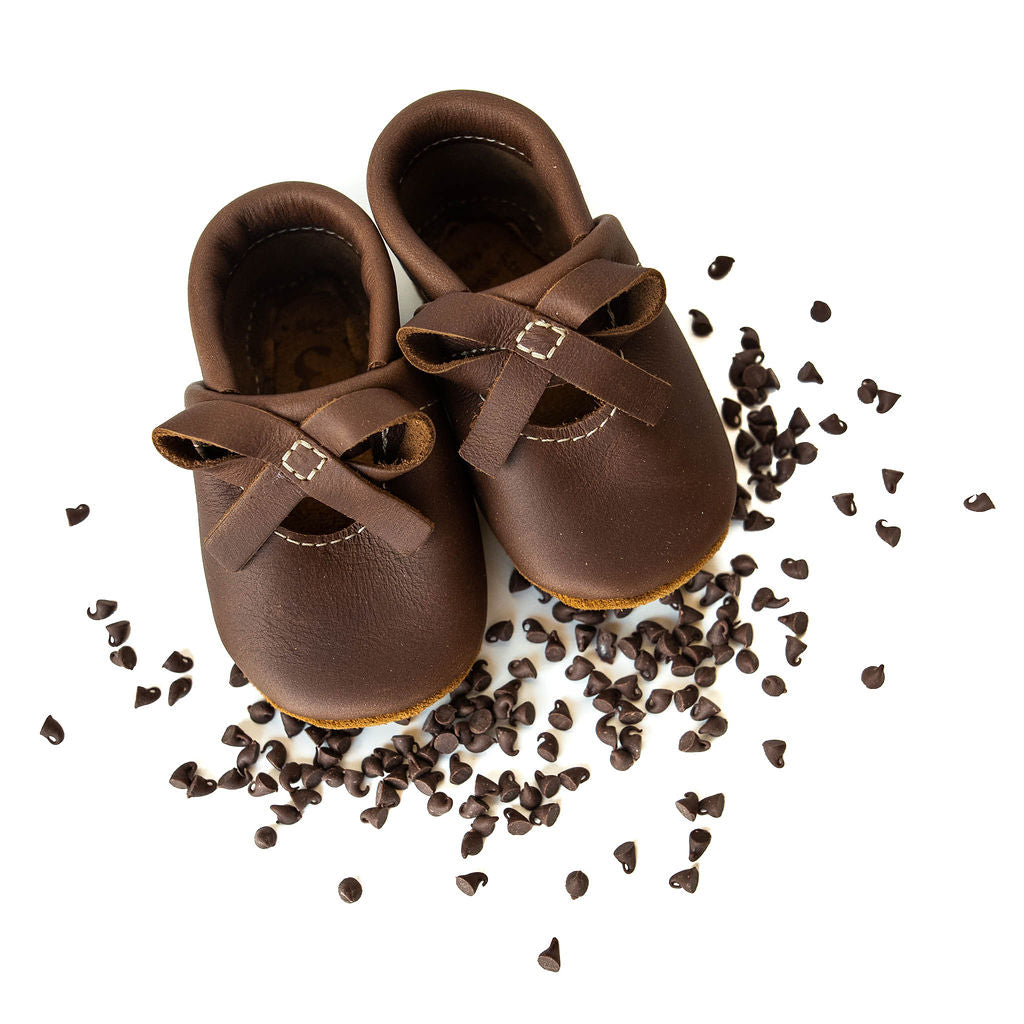 walnut baby shoes