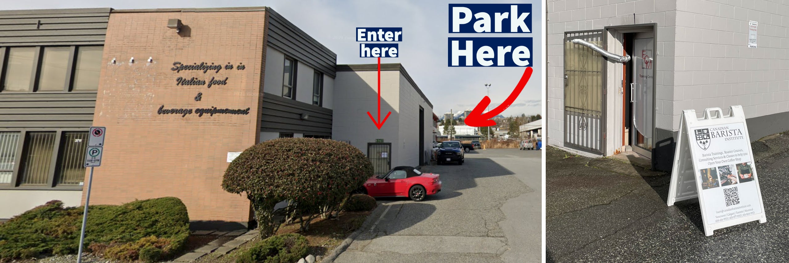 Canadian Barista institute parking