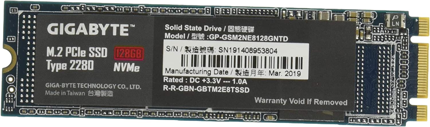 Amazon.com: Gigabyte M.2 PCIe 128GB SSD (GP-GSM2NE8128GNTD) : Electronics