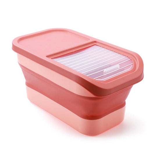 Collapsible Dog Food Storage Container,10-13 LB Large Airtight Pet Cat Food  Containers Bin with Lids, Foldable Kitchen Cereal Rice Storage Bin with  Measuring Cup and Silicone Bowl, Red