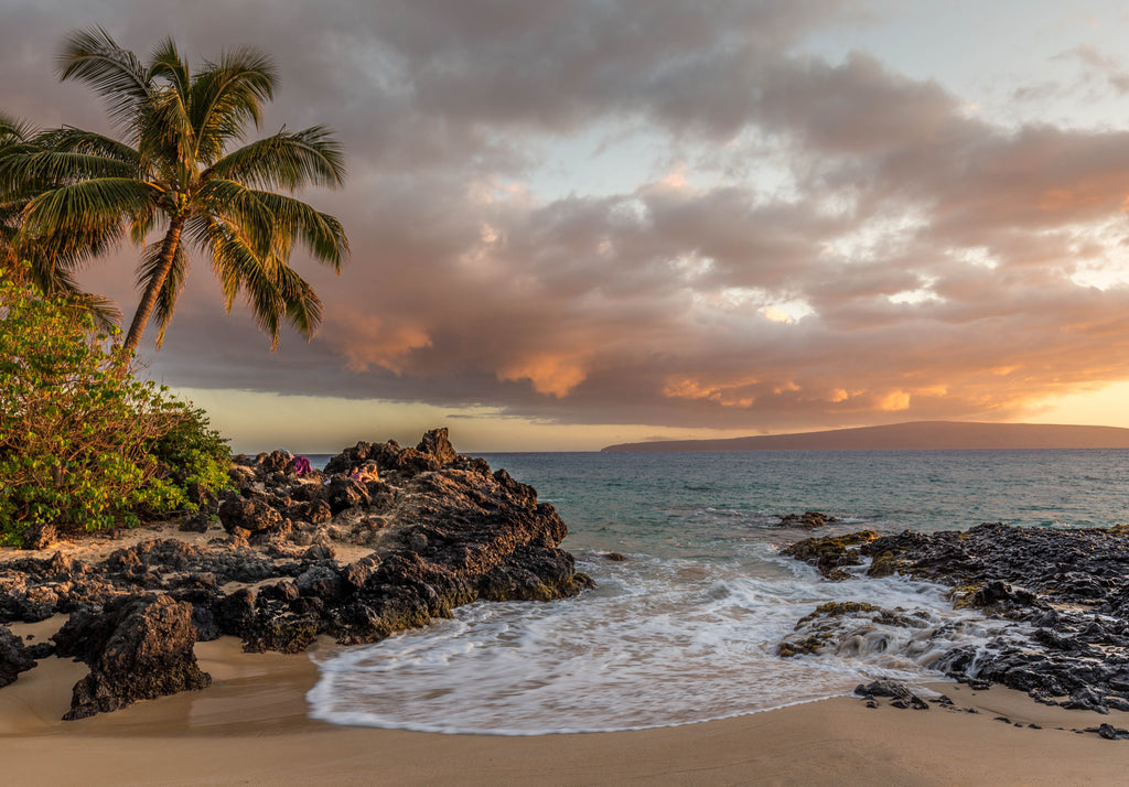 sunset on a Hawaiian beach