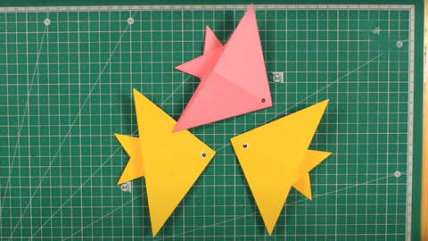 Origami fish paper crafts kids