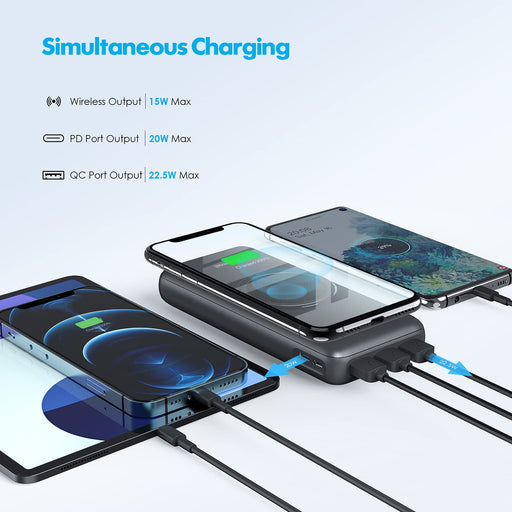 Power Delivery Power Bank 26800mAh, PD Power Bank, Charmast 20W USB C —  zambeyzi