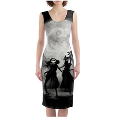 Goth Girls Dancing in the Moonlight Bodycon Dress