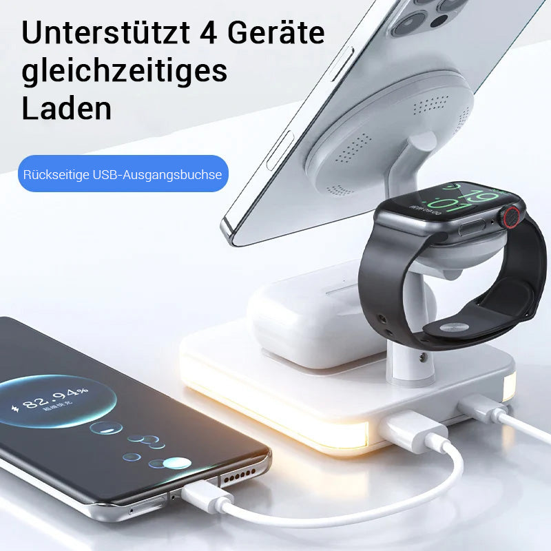 15w 3 in 1 magnetisches kabelloses Ladegerät Stand Pad, für iPhone 14 13 12 Pro Max Apple Watch 8 7 6 Airpods, Fast Charging