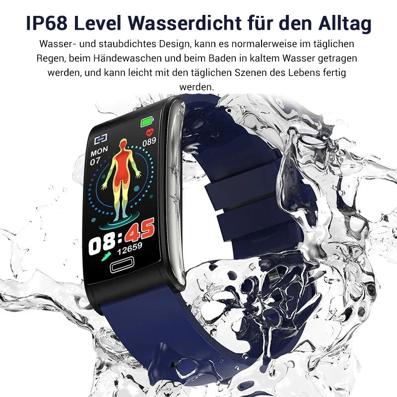 Hochwertiges, nicht-invasives Blutzucker-EKG + PPG Gesundheits-Smart-Armband