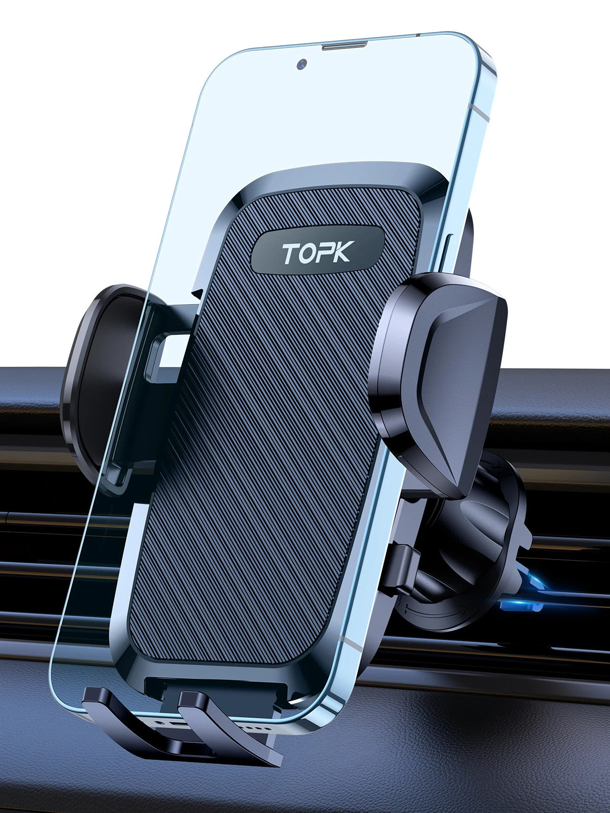 Premium D36-G Universal Car Phone Holder with Hook Clip, Air Vent Mount, 360° Rotation Phone Holder