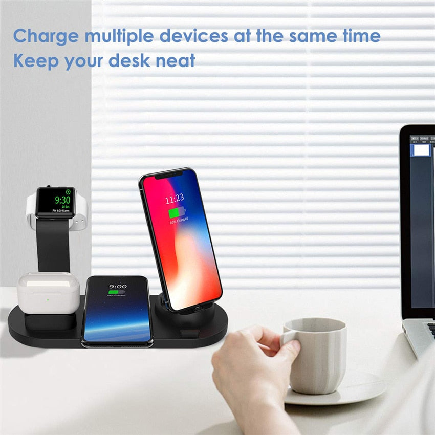 Wireless Fast Charging Station MagSafe Charger Docking Station Stand Fast Charging Station for Apple iPhone, AirPods, Watch