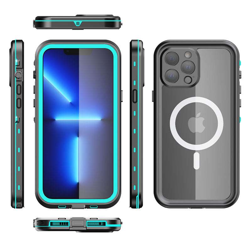 Military Standard iPhone Case with MagSafe Full Coverage, Diving, Underwater Swimming IP68, Outdoor Sports, Shockproof Highly Durable