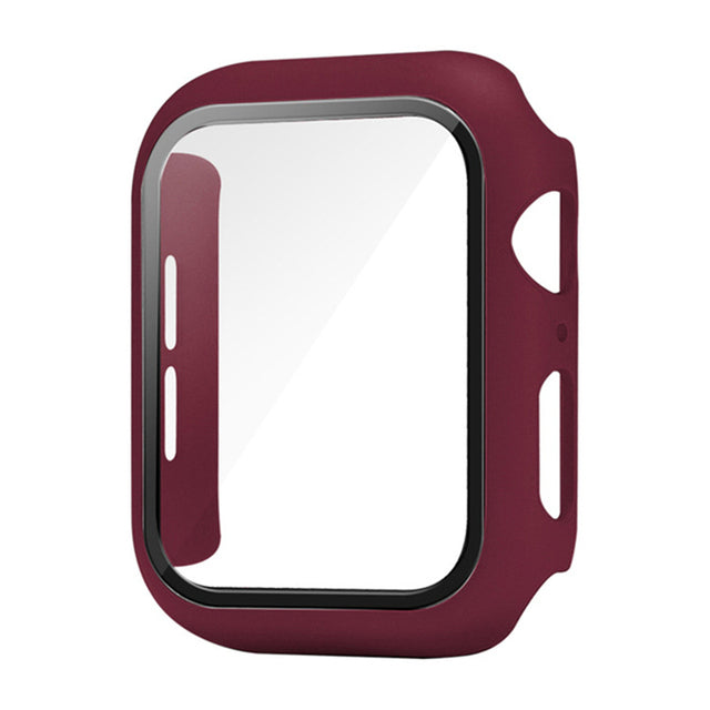 Hochwertige Glasabdeckung-Hülle & Case für Apple Watch Serie 9/8/7/6/SE/5: 44mm, 40mm, 41mm, 45mm, 42mm, 38mm | Cover