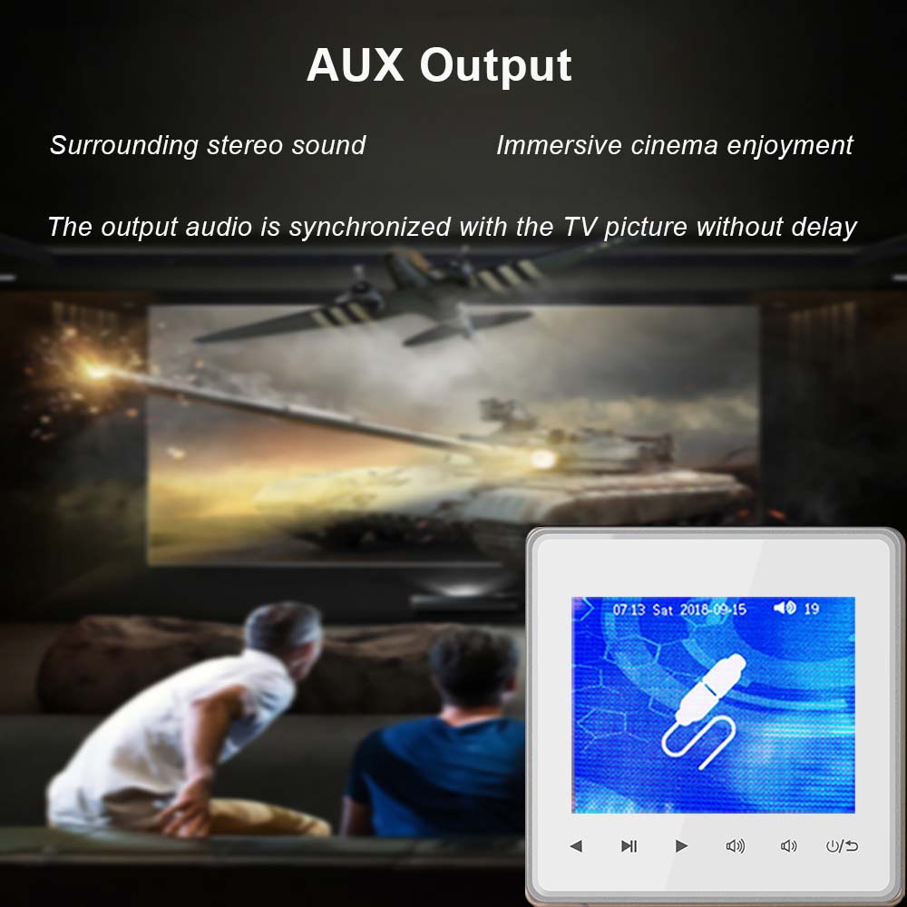 High-Quality Mini Bluetooth-Compatible 2.8-Inch HD Screen Amplifier, Music Center, Sound System for TV Tablet, Smart Digital